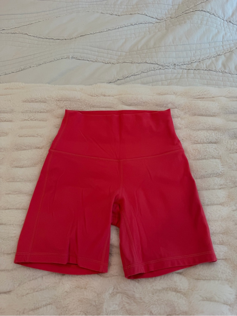 lululemon athletica High-Waist Bike Shorts in Bright Pink